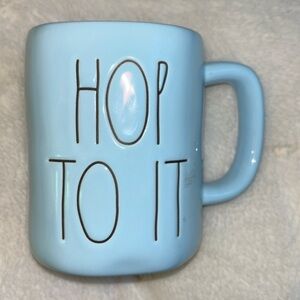 Rae Dunn Hop To It. Blue Mug, NWOT